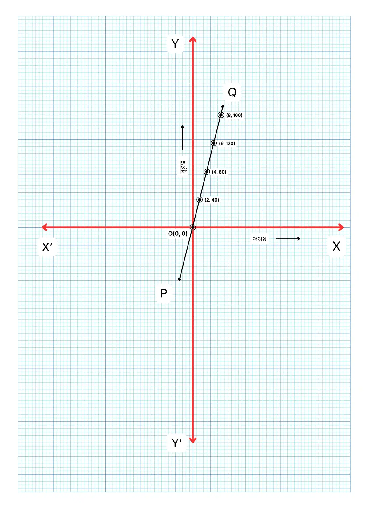 লেখচিত্র - অষ্টম শ্রেণী গণিত - কষে দেখি - 18
