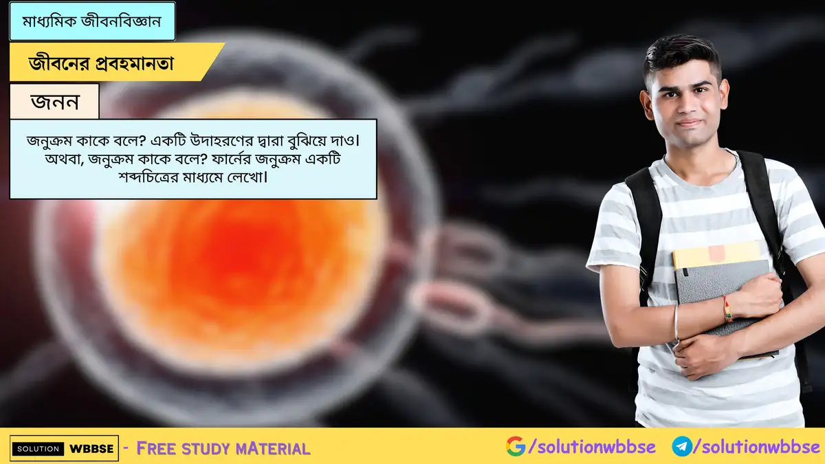 SolutionWbbse - Free Wbbse Notes 1 জনুক্রম কাকে বলে? একটি উদাহরণের দ্বারা বুঝিয়ে দাও।