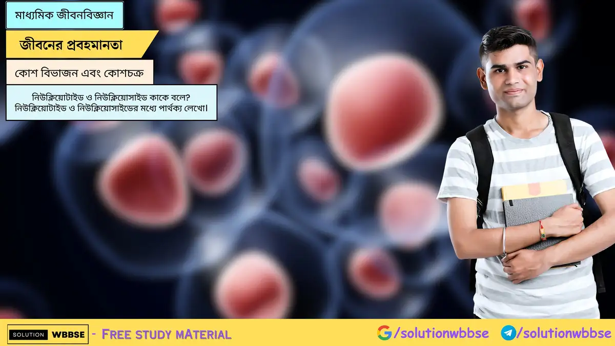 নিউক্লিয়োটাইড ও নিউক্লিয়োসাইড কাকে বলে? নিউক্লিয়োটাইড ও নিউক্লিয়োসাইডের মধ্যে পার্থক্য লেখো।