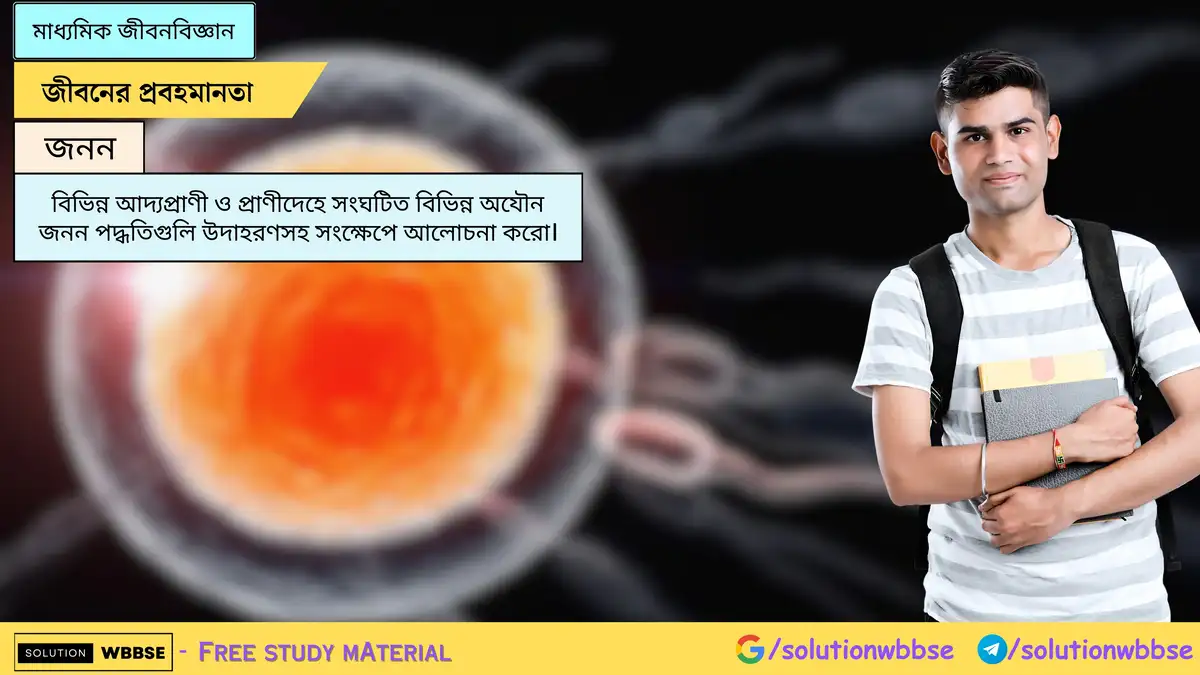 বিভিন্ন আদ্যপ্রাণী ও প্রাণীদেহে সংঘটিত বিভিন্ন অযৌন জনন পদ্ধতিগুলি উদাহরণসহ সংক্ষেপে আলোচনা করো।