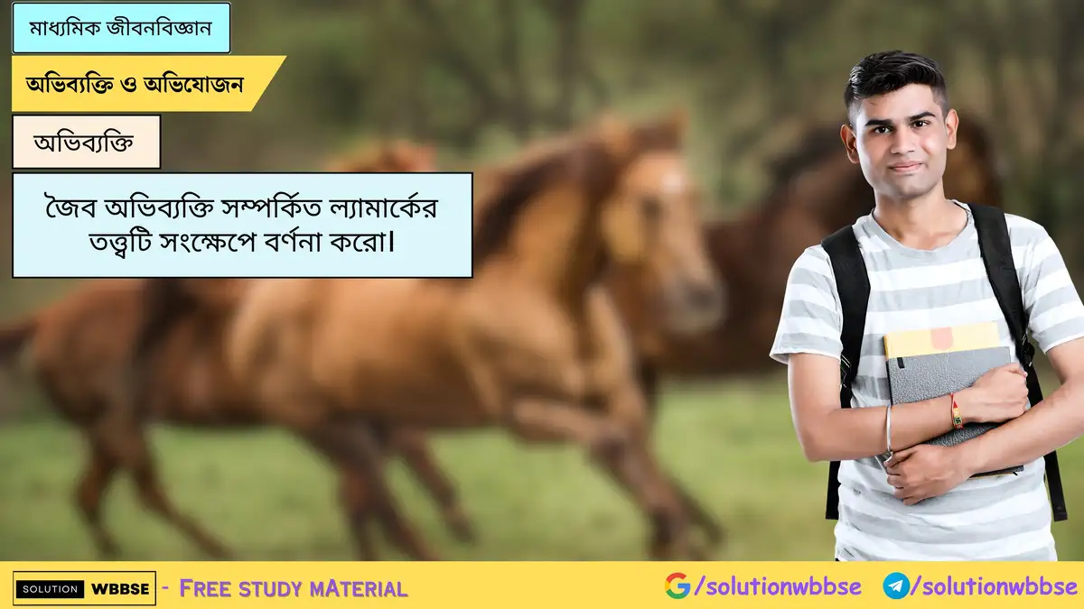 জৈব অভিব্যক্তি সম্পর্কিত ল্যামার্কের তত্ত্বটি সংক্ষেপে বর্ণনা করো।