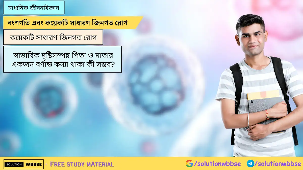 স্বাভাবিক দৃষ্টিসম্পন্ন পিতা ও মাতার একজন বর্ণান্ধ কন্যা থাকা কী সম্ভব?