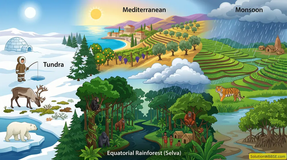 অষ্টম শ্রেণি ভূগোল - জলবায়ু অঞ্চল