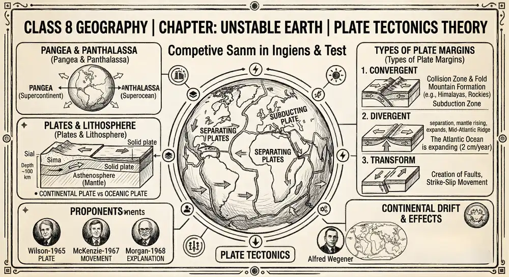 অষ্টম শ্রেণির ভূগোল দ্বিতীয় অধ্যায়: অস্থিত পৃথিবী – পাতসংস্থান তত্ত্ব - সংক্ষিপ্ত প্রশ্ন ও উত্তর 1 অষ্টম শ্রেণির ভূগোল দ্বিতীয় অধ্যায়: অস্থিত পৃথিবী – পাতসংস্থান তত্ত্ব - সংক্ষিপ্ত প্রশ্ন ও উত্তর
