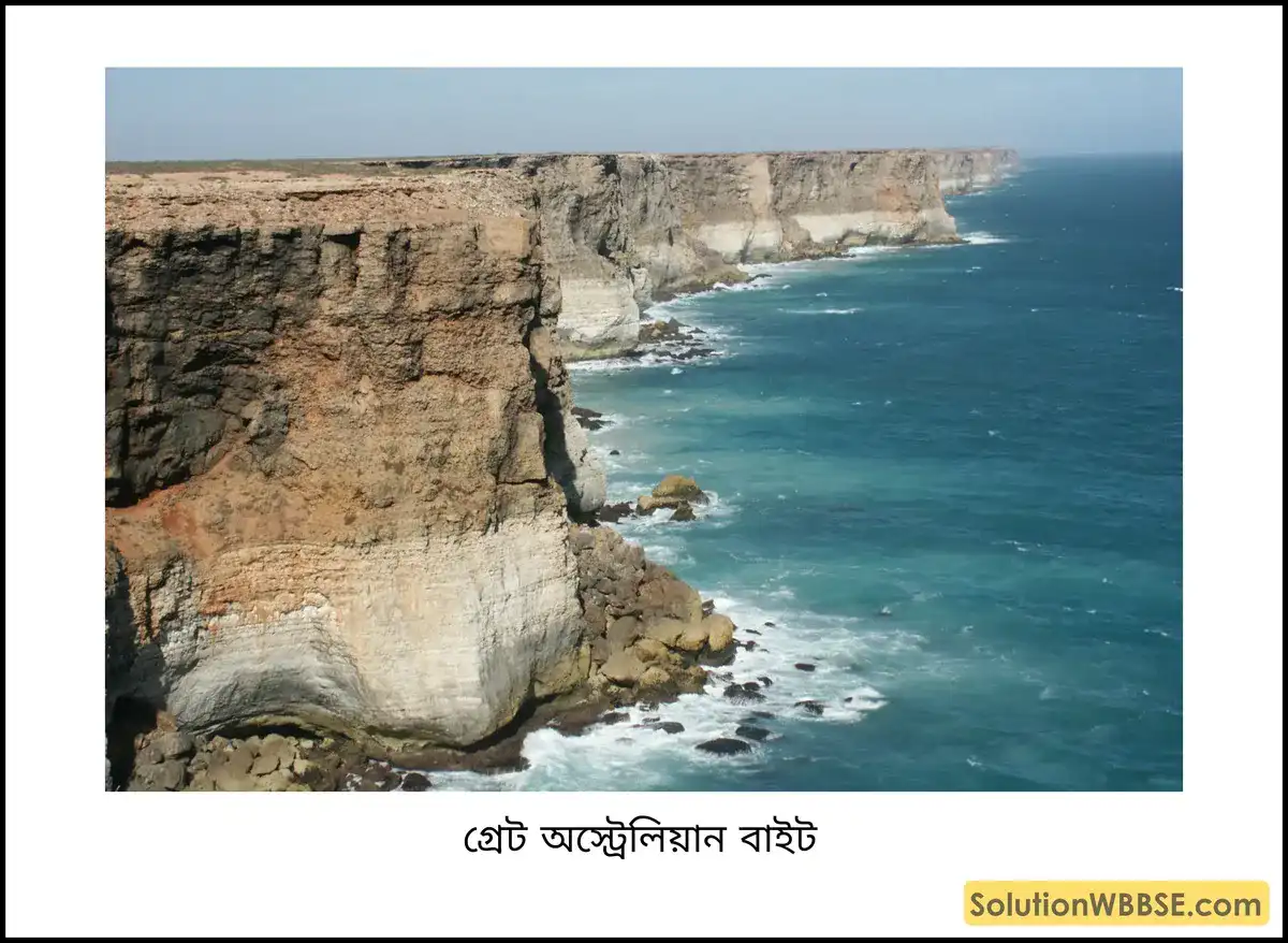 অষ্টম শ্রেণি ভূগোল - ওশিয়ানিয়া - ওশিয়ানিয়ার প্রাকৃতিক পরিবেশ - টীকা 3 গ্রেট অস্ট্রেলিয়ান বাইট