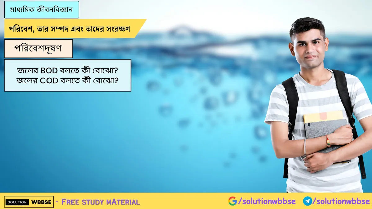 জলের BOD বলতে কী বোঝো? জলের COD বলতে কী বোঝো?