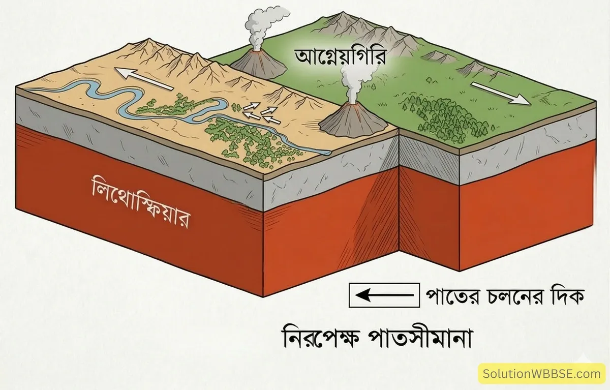 অষ্টম শ্রেণির ভূগোল - দ্বিতীয় অধ্যায়: পাতসংস্থান তত্ত্ব - অস্থিত পৃথিবী - রচনাধর্মী প্রশ্ন ও উত্তর 4 নিরপেক্ষ পাত সীমানা