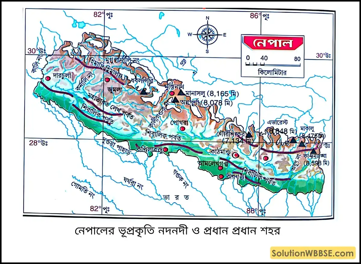 নেপালের ভূপ্রকৃতি নদনদী ও প্রধান প্রধান শহর