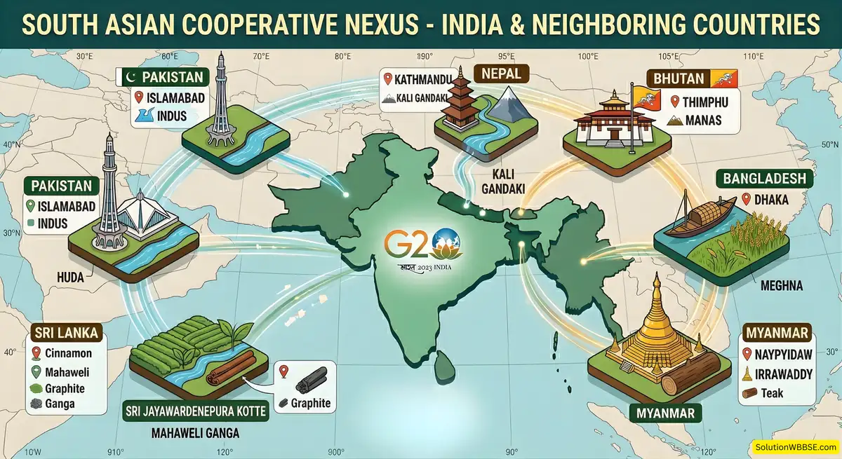 ভারতের প্রতিবেশী দেশসমূহ ও তাদের সঙ্গে সম্পর্ক