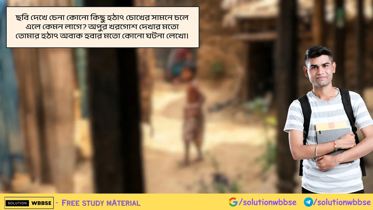 অপুর খরগোশ দেখার মতো তোমার হঠাৎ অবাক হবার মতো কোনো ঘটনা লেখো।