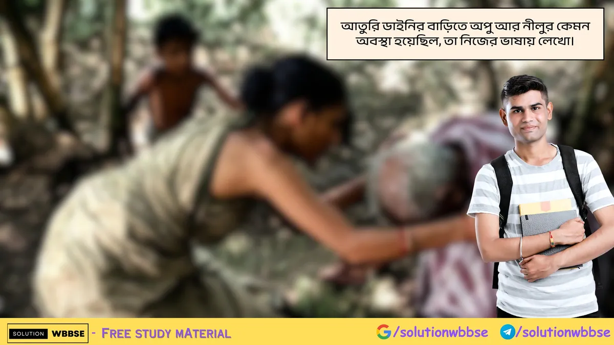 আতুরি ডাইনির বাড়িতে অপু আর নীলুর কেমন অবস্থা হয়েছিল, তা নিজের ভাষায় লেখো।