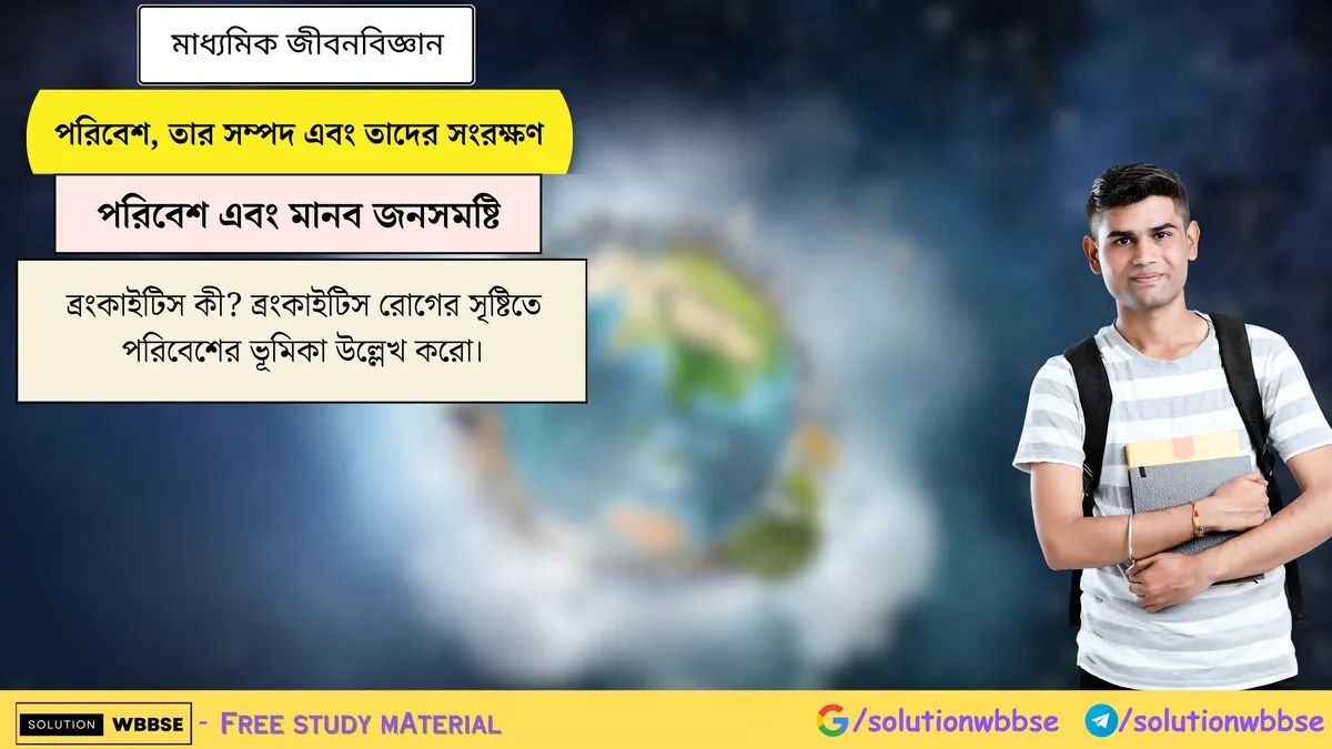 ব্রংকাইটিস কী? ব্রংকাইটিস রোগের সৃষ্টিতে পরিবেশের ভূমিকা উল্লেখ করো।