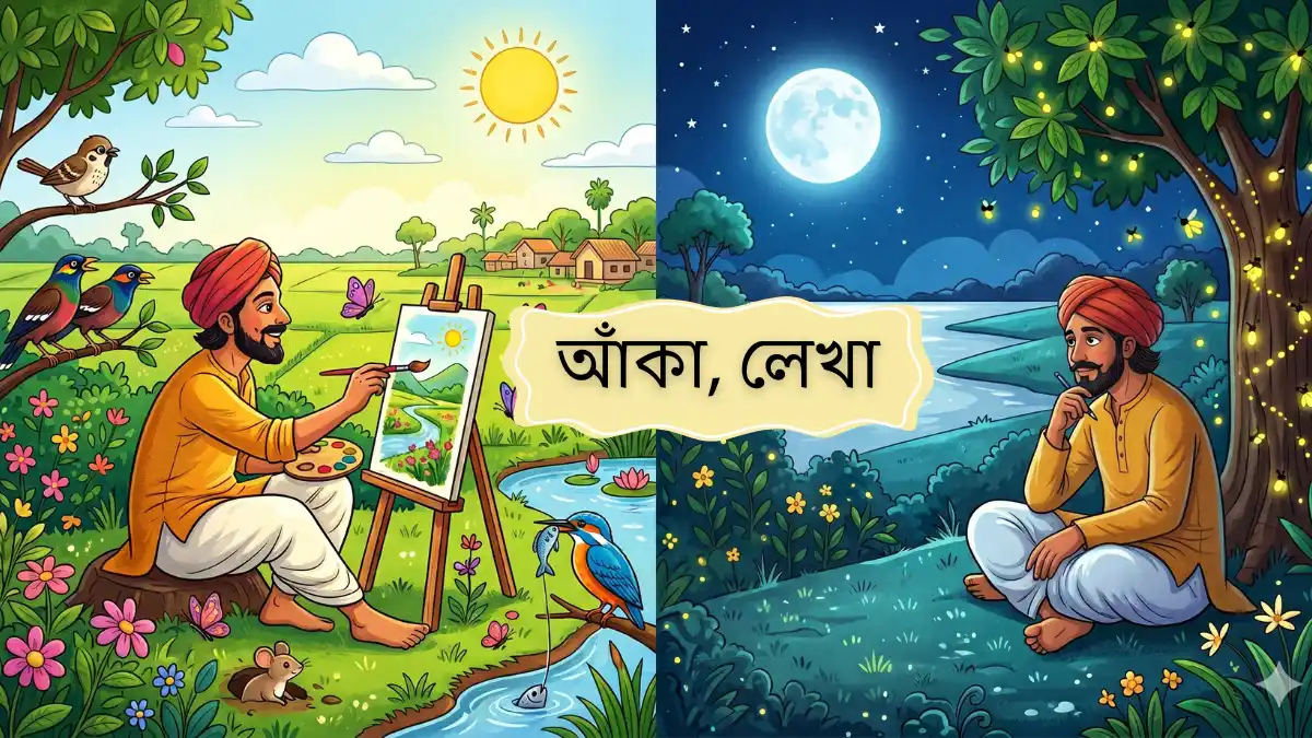 সপ্তম শ্রেণি বাংলা – আঁকা, লেখা – বিষয়সংক্ষেপ