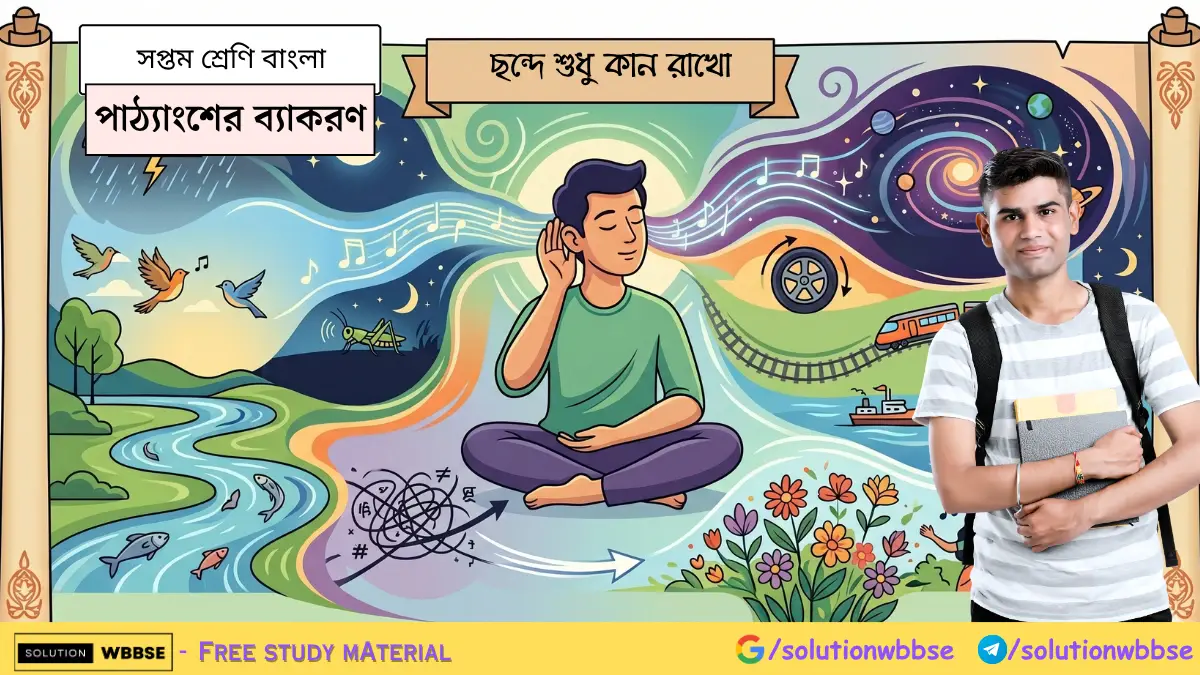 সপ্তম শ্রেণি বাংলা - ছন্দে শুধু কান রাখো - পাঠ্যাংশের ব্যাকরণ