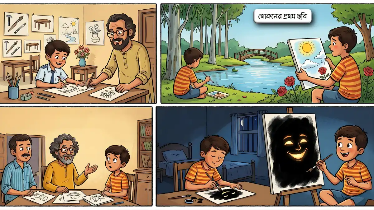 সপ্তম শ্রেণির বাংলা খোকনের প্রথম ছবি গল্পের অতিসংক্ষিপ্ত প্রশ্নোত্তর