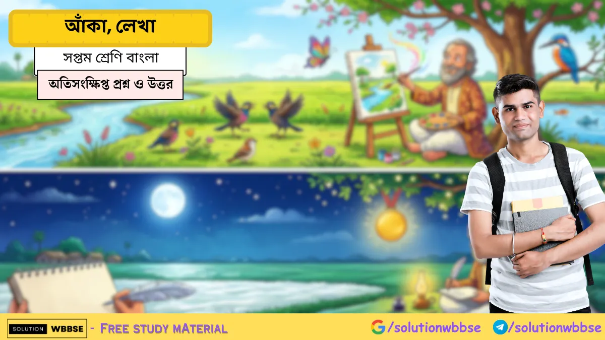 সপ্তম শ্রেণি বাংলা – আঁকা, লেখা – অতিসংক্ষিপ্ত প্রশ্ন ও উত্তর