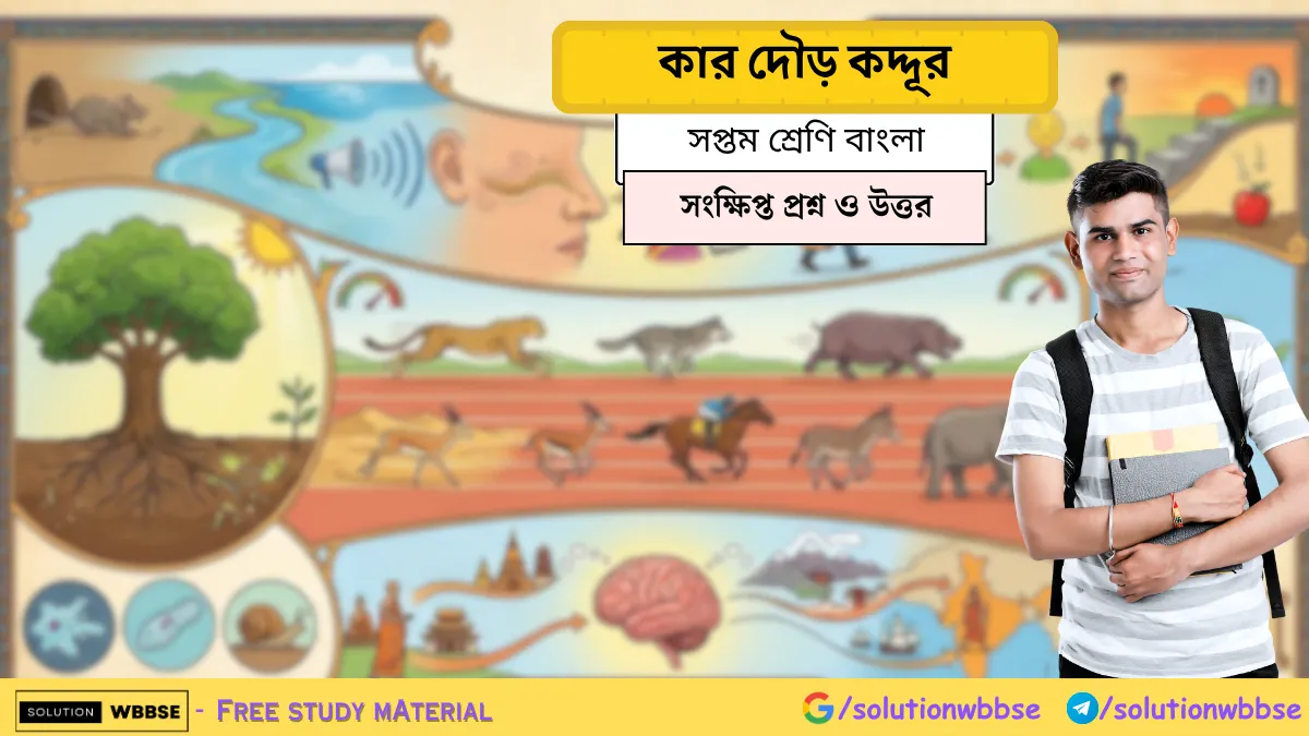 Class 7 Bengali Kar Dour Koddur Question Answer SAQ by Shibotosh Mukhopadhyay