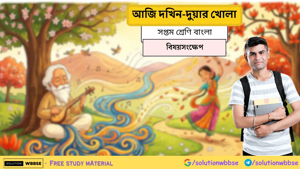 সপ্তম শ্রেণির বাংলা কবিতা আজি দখিন-দুয়ার খোলা - রবীন্দ্রনাথ ঠাকুর